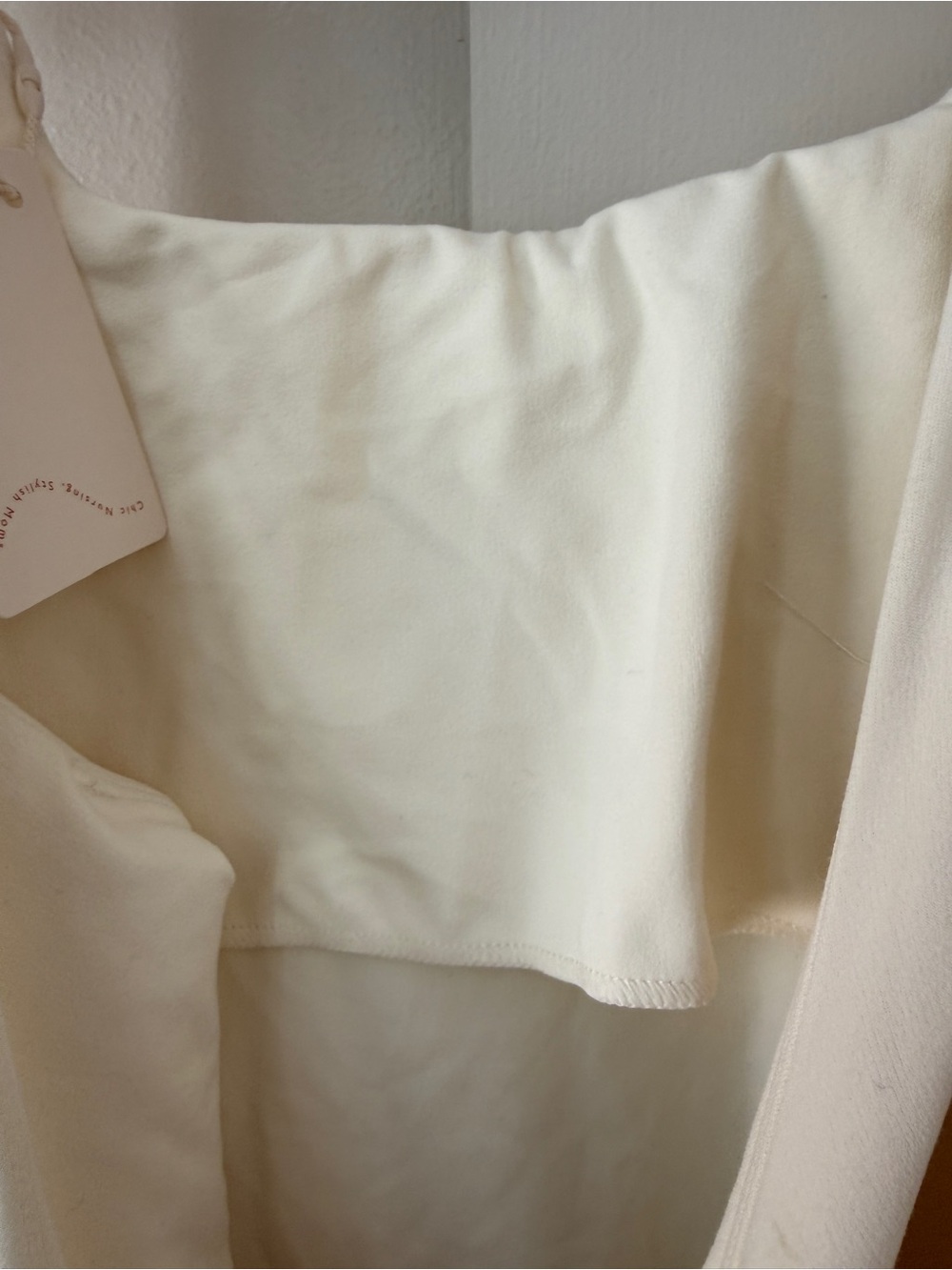 Cream Tank Maternity Jumpsuit Romper - Picture 3 of 4